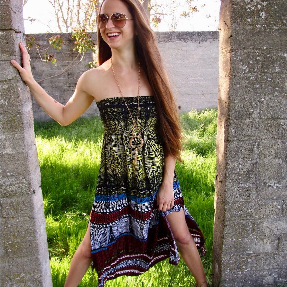 Tribal Print Maxi Dress